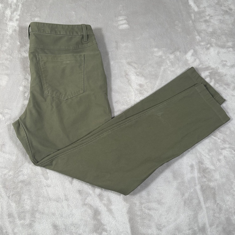 Lululemon ABC Slim Fit Pants Mens 36x31 Bay Leaf Warpstreme Golf Chino M5AQUS